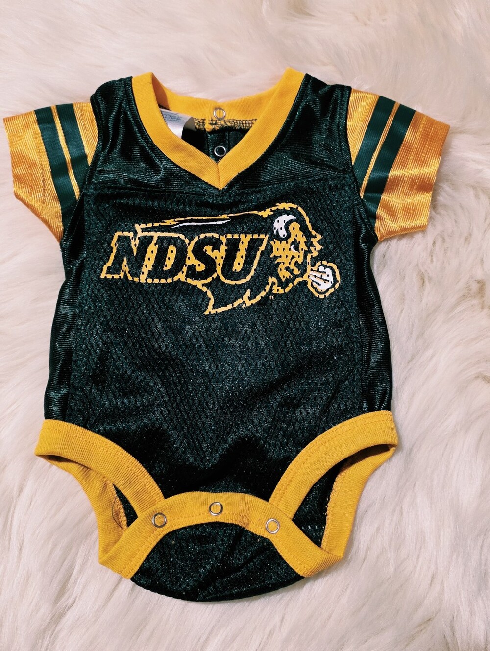 Knights Apparel ProEdge Green and Yellow Baby Garment Tag